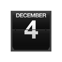 Fototapeta premium Counter calendar december 4.