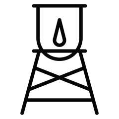 Water Tower Vector Icons