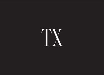 TX letter logo and initial logo design