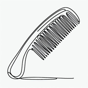 recommend clip art: comb silhouette thin lines