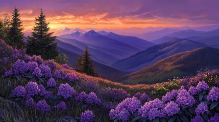 Majestic Mountain Sunset