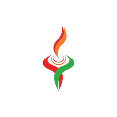 Torch abstract vector icon, for sports tournament template