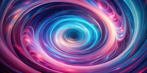 Obraz premium Abstract swirling vortex of vibrant colors, creating an illusion of depth and movement in a circular design