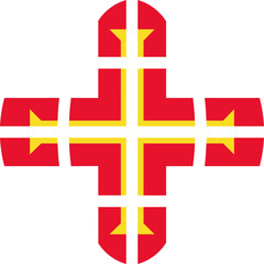 Guernsey Flag On world icon
