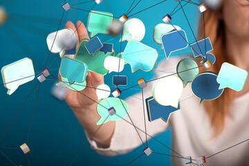 communication speak bubble digital concept