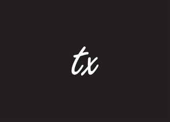 TX letter logo and initial logo design