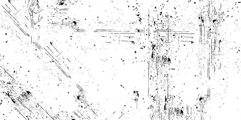 Black and White Halftone Dots in Grunge Brush Style. Noise Fashion Print Design Pattern.