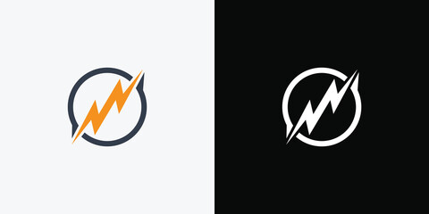 thunder logo design vector template. Thunder Electric Ligthning Bolt Logo.