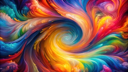 A swirling vortex of vibrant hues, capturing the essence of abstract art and the beauty of flowing color.