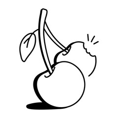 Drawing style icon of cherries 

