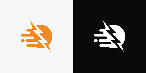 thunder logo design vector template. Thunder Electric Ligthning Bolt Logo.