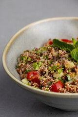 Tabbouleh salad with quinoa, parsley and mint .quinoa salad