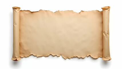 Yellow blank paper on white background