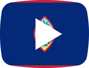 Guam Flag on video player icon