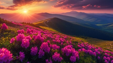 Sunset Over Mountain Meadow