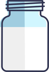 Illustration of a jar filled with lard, symbolizing traditional cooking and natural fat.