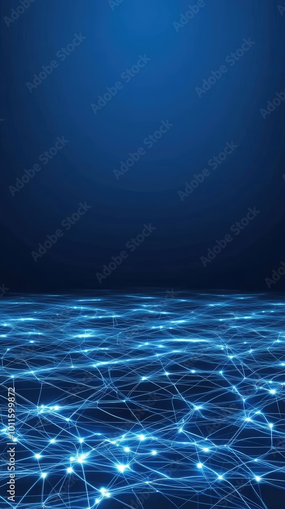 Poster a world map designed with glowing connections highlights the global network of digital technology, i