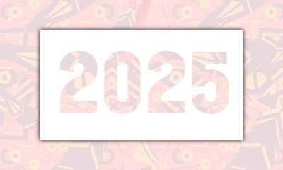 2025 boho chic background. calendar and template design concept. bohemian, ethnic, wild, traditional, and tribal themes