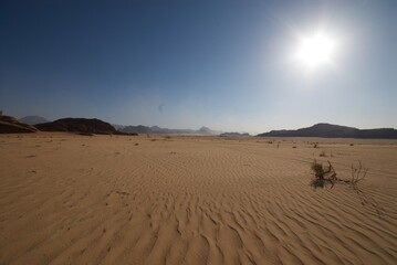 Wadi Rum desert in Jordan.