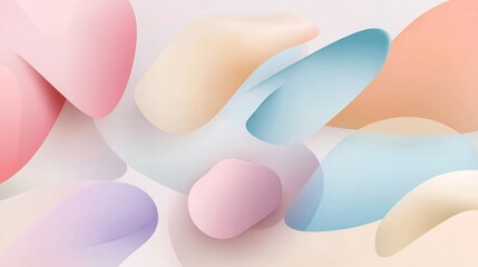 A soft pastel abstract background featuring gradient colors and geometric shapes, creating a modern and artistic backdrop ideal for digital art and creative projects.