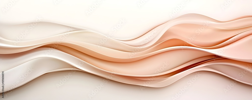 Poster serene elegance in flowing symmetry - artistic harmony with balanced curves and soft gradients for a