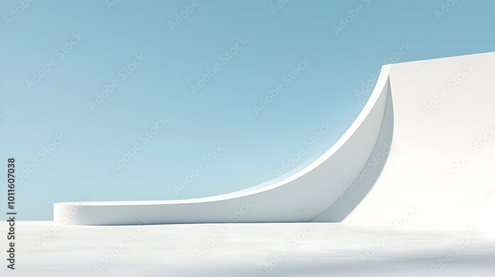 Poster elegant fluid shapes and balanced curves - minimalist design with harmonious lines and seamless inte