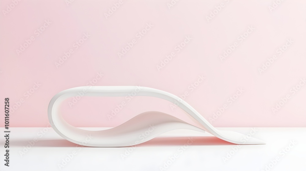 Aufkleber elegant symmetry in sculpted forms - refined minimalist design with balanced curves and organic move