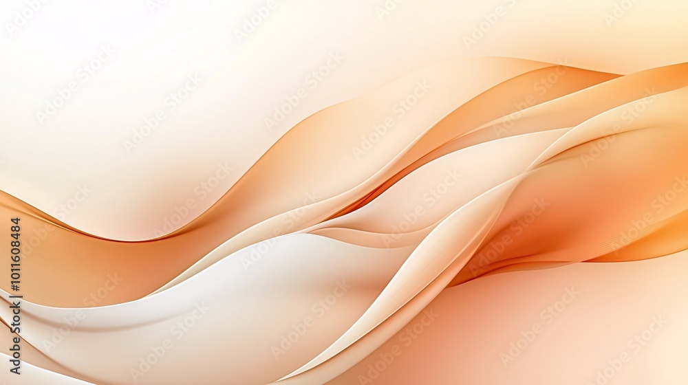 Poster elegant flowing curves - refined organic shapes with soft gradients and harmonious balance for moder