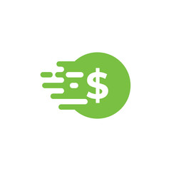 Fast coin money logo. Fast Cash logo.