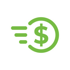 Fast coin money logo. Fast Cash logo.