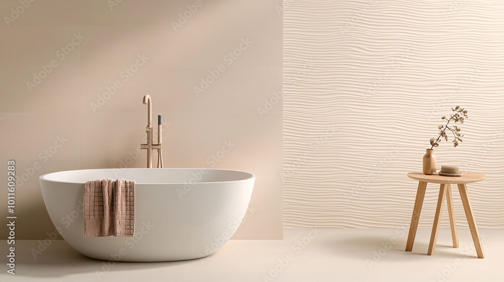 Poster fluid symmetry in motion - elegant curves and organic flow with seamless design and refined shapes f