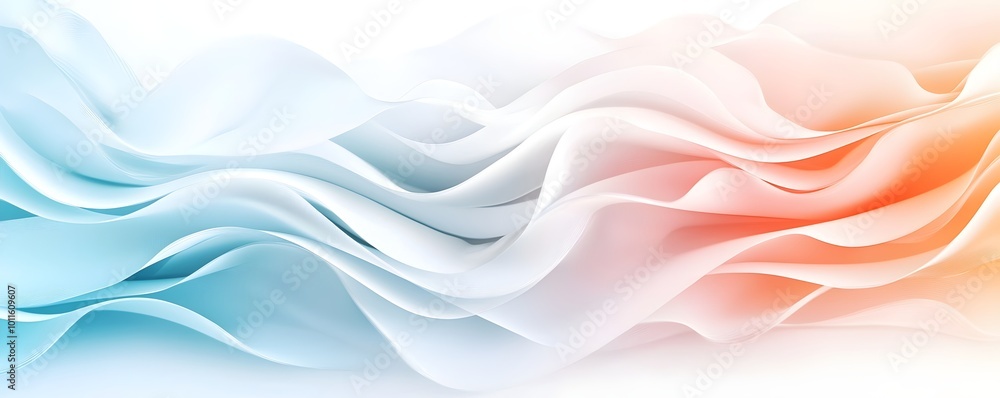 Poster elegant fluid motion with balanced curves - minimalistic aesthetics and smooth textures in soft grad