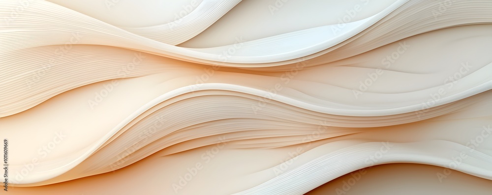 Poster elegant symmetrical design - balanced curves and dynamic flow with soft shadows for modern aesthetic