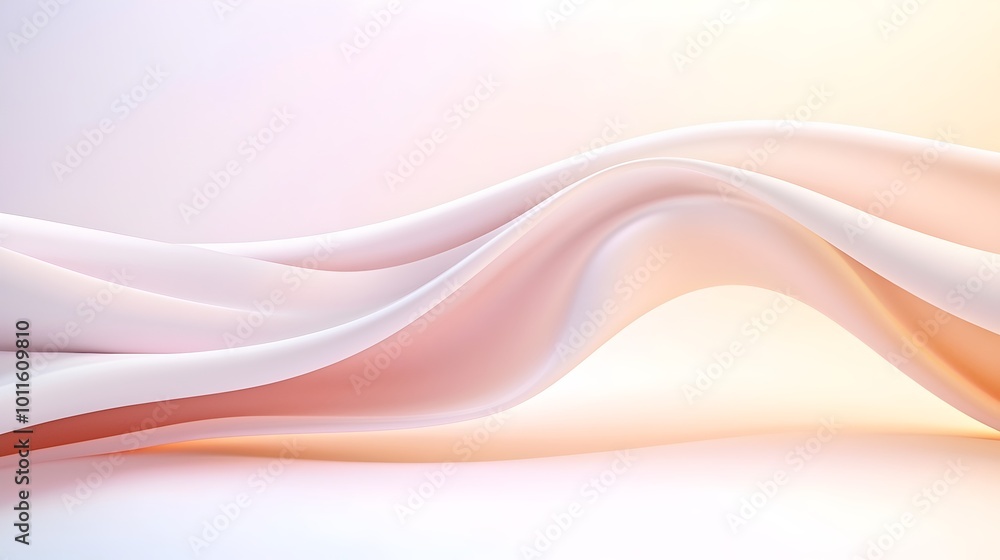 Poster elegant fluidity - soft arches and minimalist geometry create a harmonious flow of curves and lines 