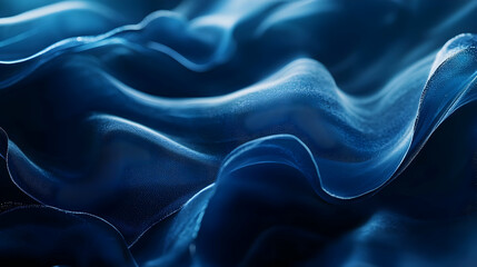 Obraz premium Abstract Blue 3D Waves Background