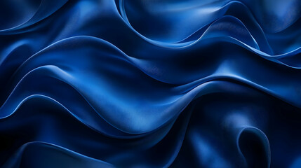 Obraz premium Abstract Blue Wavy Background 3D Illustration