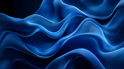 Obraz premium Abstract 3D Blue Wavy Background