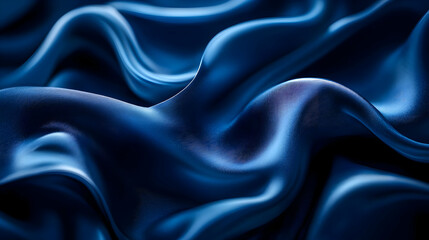 Obraz premium Abstract 3D Blue Fabric Waves Background