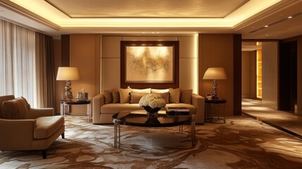 Fototapeta premium Luxury Living Room Interior Design