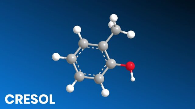 3D Structure of Cresol | 3D View of Molecular Structure 