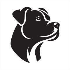 Dog silhouette vector tracing