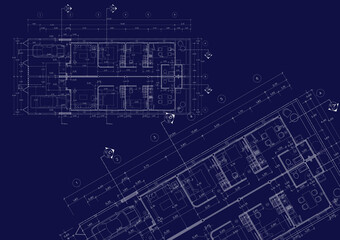 Floor plan designed building on the drawing.