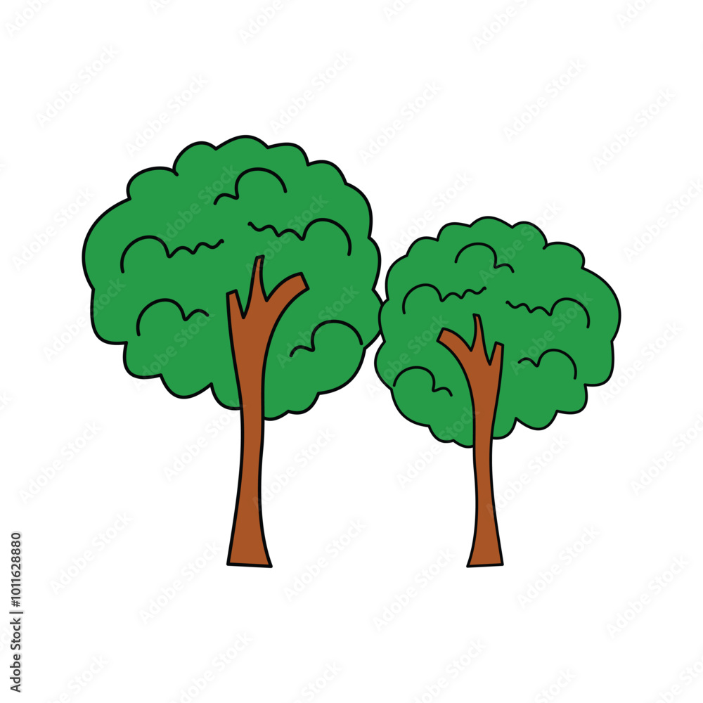 Aufkleber trees logo concept. tree icon isolated on white background for your web and mobile app design. illus