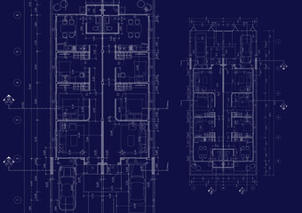 Floor plan designed building on the drawing.