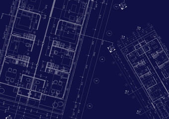 Floor plan designed building on the drawing.