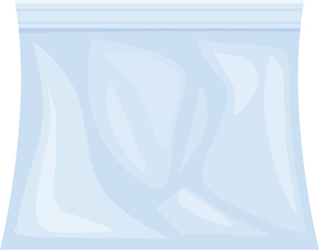 Blue plastic zipper bag with lock is lying on white background