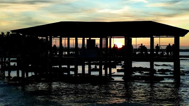 Sunset over the view