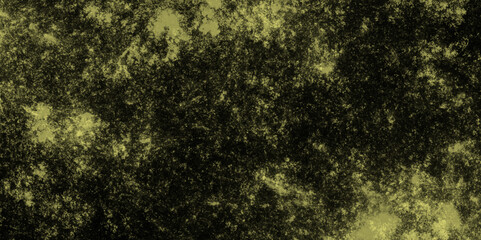 Light green powder explosion on black and yellow powder explosion. Colorful dust explode. Paper texture black backdrop grunge background with marble stone texture