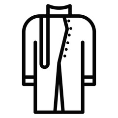 Winter Long Coat Vector Icons