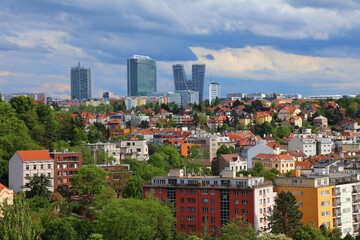Pankrac district skyline in Prague city
